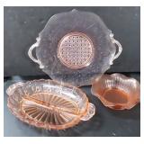 NO SHIP: Pink Glassware