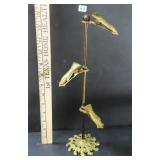 WE SHIP: Vintage Brass Stand with hand shaped