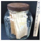 NO SHIP: Vintage Coffee Jar with Lid