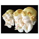 NO SHIP: Pair of Cherub Wall Hangers