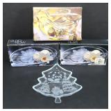 NO SHIP: Four Candy Dishes (3 Boxed & Unused)