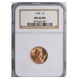 1965 Lincoln Cent NGC MS-66 RD
