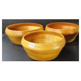 We Ship: Nesting Set of Three Wooden Bowls