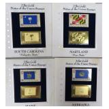 Four (4) 22KT States of the Union FDC