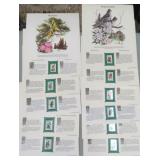 Approx. Twenty (20) State Bird Stamp Displays