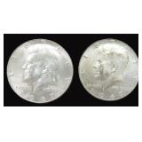 $19.54 Melt Value 8-12-26: TWO 40% Silver Kennedy