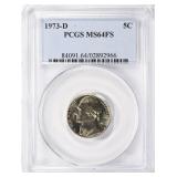 1973-D Jefferson Nickel PCGS MS-64 FS
