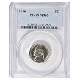 1956 Jefferson Nickel PCGS MS-66
