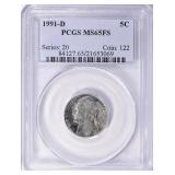 1991-D Jefferson Nickel PCGS MS-65 FS