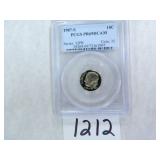 FOUR (4) 1987-S Roosevelt Dime PCGS Graded PR69 DC