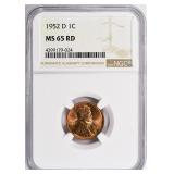 1952-D Lincoln Cent NGC MS-65 RD