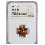 1957-D Lincoln Cent NGC MS-65 RD