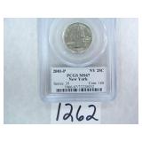 TWO (2) 2001-P New York Quarter PCGS Graded MS67