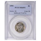 1975 Jefferson Nickel PCGS MS-65 FS