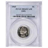 1965 Jefferson Nickel SMS PCGS MS-65 CAMEO