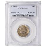 1950-D Jefferson Nickel PCGS MS-66 (Toned)