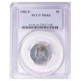 1982-P Jefferson Nickel PCGS MS-64