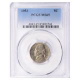 1951 Jefferson Nickel PCGS MS-65 (Toned)