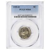 1955-D Jefferson Nickel PCGS MS-64