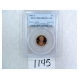 TWO (2) 2002-S One Cent PCGS graded PR69 RD DC