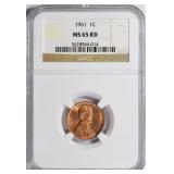 1961 Lincoln Cent NGC MS-65 RD