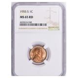 1955-S Lincoln Cent NGC MS-65 RD
