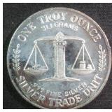 One Troy Ounce .999 Fine Silver Trade Unit