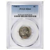 1946-S Jefferson Nickel PCGS MS-64