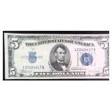 1934 C $5 Silver Certificate, Blue Seal