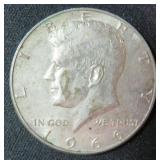 1966 40% Silver Kennedy Half Dollar, $9.65