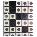 Twenty-Four (24) 1920's Wheat Cents, As Found