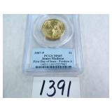 TWO (2) 2007-P James Madison Dollar