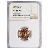 1956-D Lincoln Cent NGC MS-65 RD