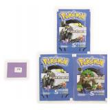 Three (3) Unopened Pokemon Sticker Packs
