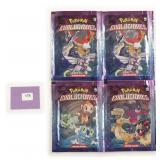 Four (4) Unopened Pokemon Sticker Packs