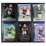 SIX (6) Brock Bowers ROOKIE CARDS, Raiders