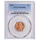 1972 Lincoln Cent PCGS MS-66 RD