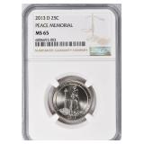 2013-D ATB Quarter Perrys Memorial NP NGC MS-65