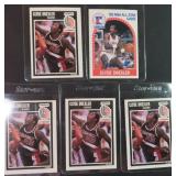 Five (5) 1989-90 Clyde The Glyde Drexler