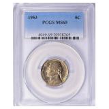 1953 Jefferson Nickel PCGS MS-65