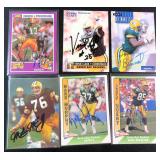Six (6) Signed Packers Football Cards