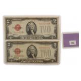 TWO (2) 1928 $2 U.S. Notes