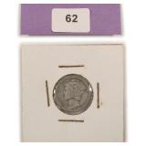 1943 Silver Mercury Dime, $4.70 Melt Value