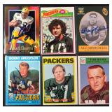 SIX (6) Signed Packers Football Cards