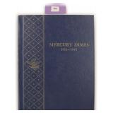 Partial Silver Mercury Dime Album as shown