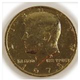 Gold Plated 1973 Kennedy Half Dollar
