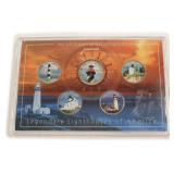 Legendary Lighthouses Colorized Quarters Display