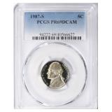 1987-S Jefferson Nickel PCGS Proof-69 DCAM
