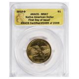 2010-D Sacagawea $ Great Law of Peace ANACS MS-67