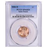 2006-D Lincoln Cent Satin Finish PCGS SP-66 RD